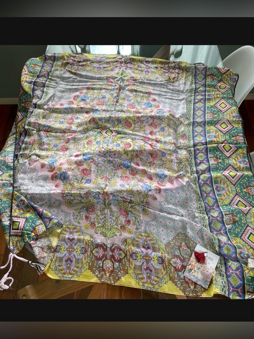 Johnny Was Floral Multicolor Scarf NWT